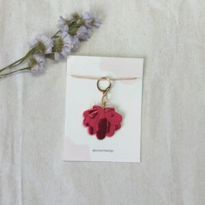 Marcador para agujas o ganchillo, con forma de concha de mar roja